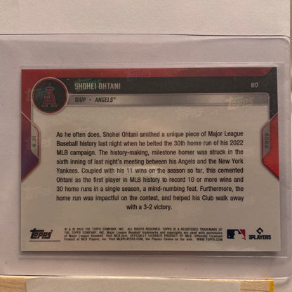 2022 Topps Now Shohei Ohtani trading card