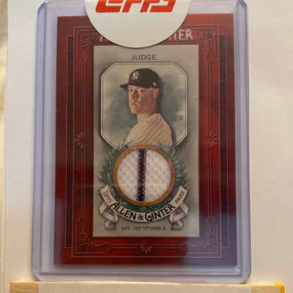 2022 Topps Allen & Ginters Aaron Judge relic trading card