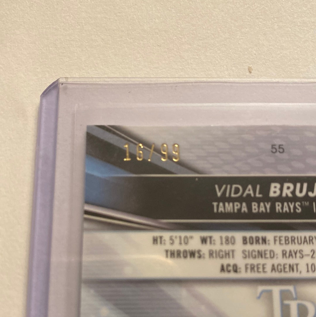 2022 Bowman Best Vidal Brujan Green Mini Diamond /99 trading card