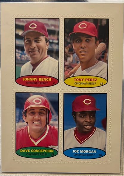 2023 Topps Heritage Cincinnati Reds Baseball Stamps Trading Cards