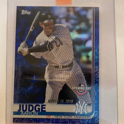 2019 Topps Opening Day Aaron Judge Blue trading card