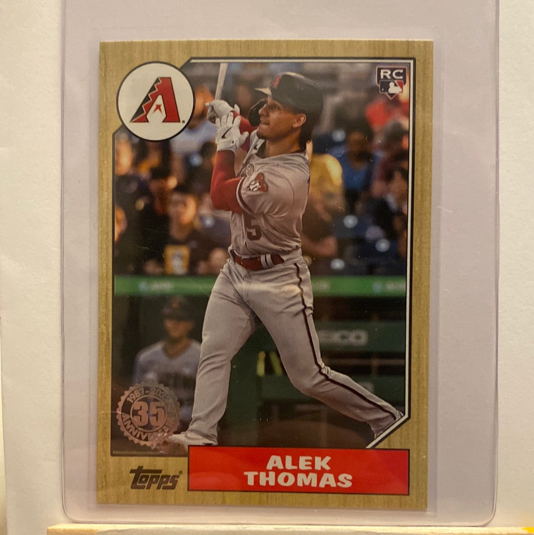 2022 Topps Updated Alek Thomas ‘87 parallel trading card