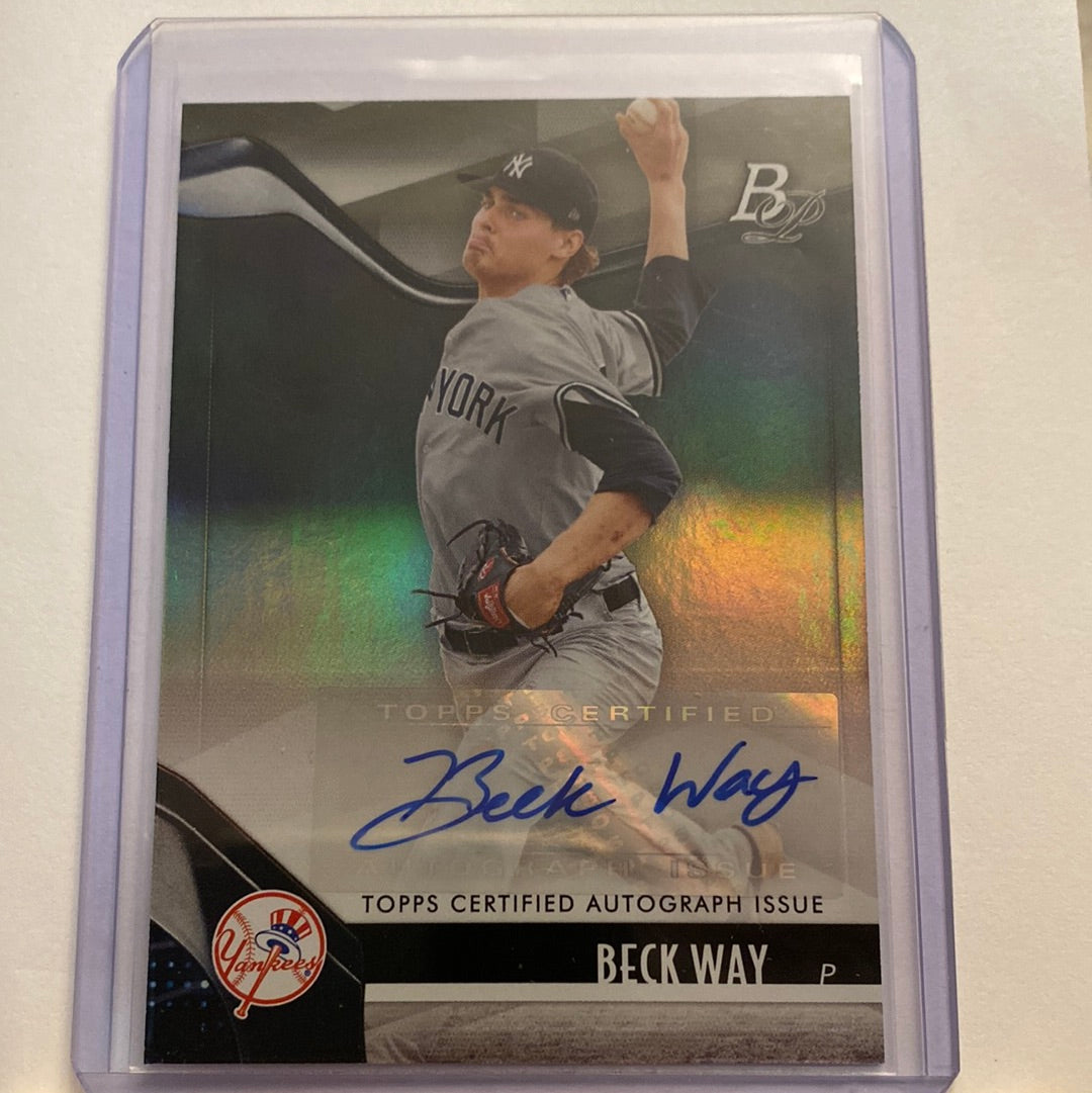 2022 Bowman Platinum Beck away Autographed trading card