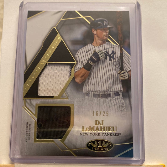 2022 Topps Tier One DJ LeMahiieu relic /25 trading card