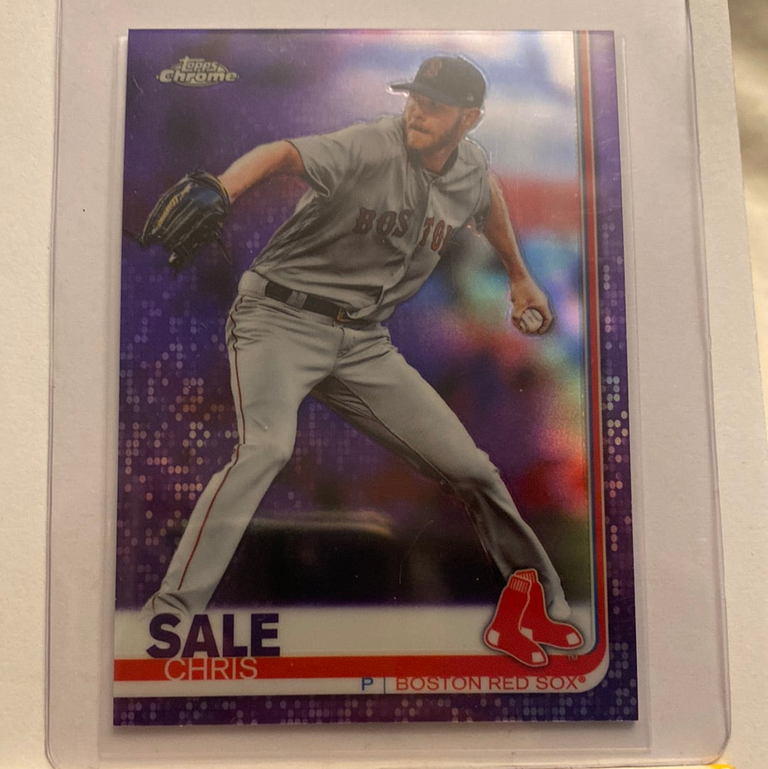 2019 Topps Chrome Chris Sale Purple Refractor trading card