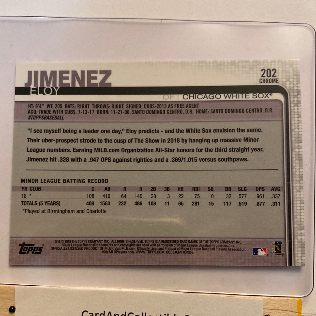 2019 Topps Chrome Eloy Jimenez trading card