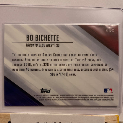 2019 Bowman Chrome Mojo Refractor Bo Bichette RFTS trading card