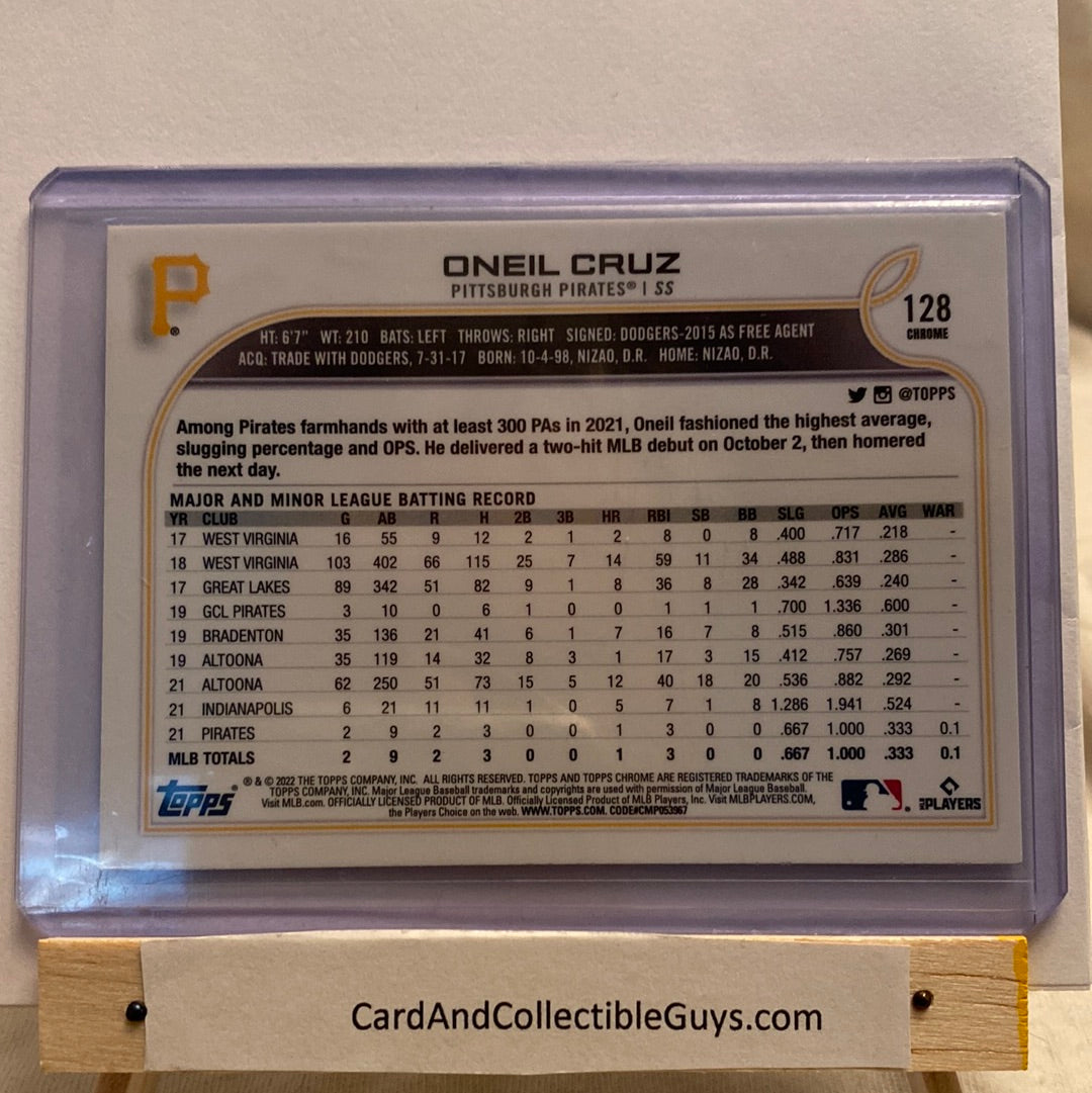 2022 Topps Chrome ONeil Cruz  trading card