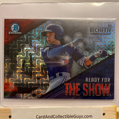 2019 Bowman Chrome Mojo Refractor Bo Bichette RFTS trading card