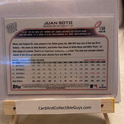 2022 Topps Series 1 Juan Soto Rainbow foil trading card