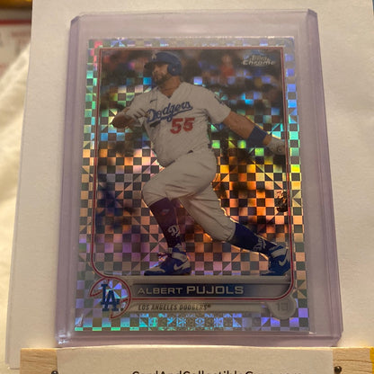 2022 Topps chrome Albert Pujols X-Fractor trading card