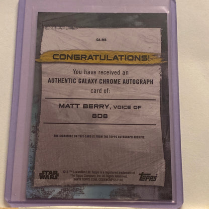 2022 Topps Star Wars Galaxy Matt Berry as 8D8 Autographed TCG