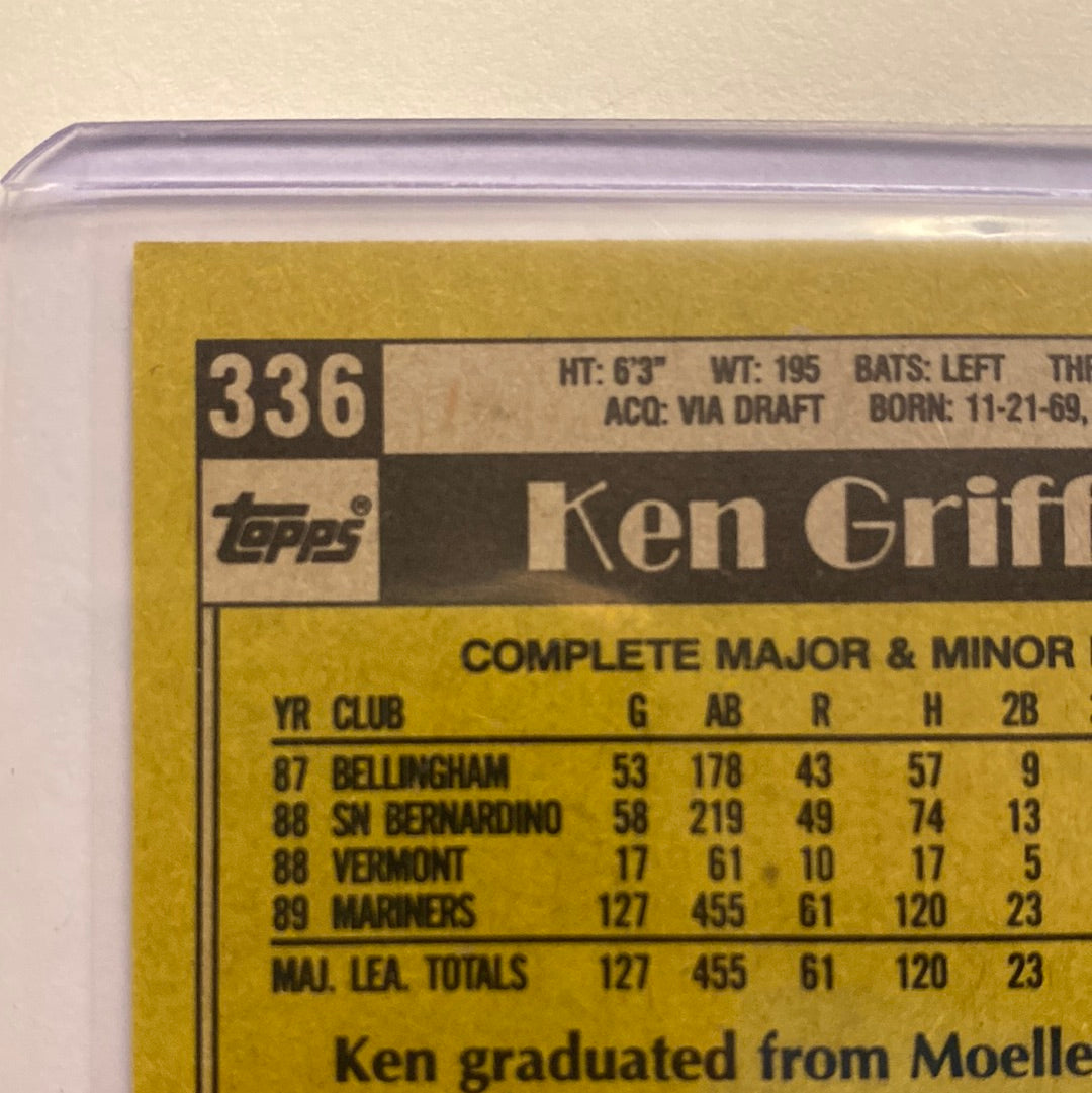 1990 Topps Ken Griffey Jr trading card