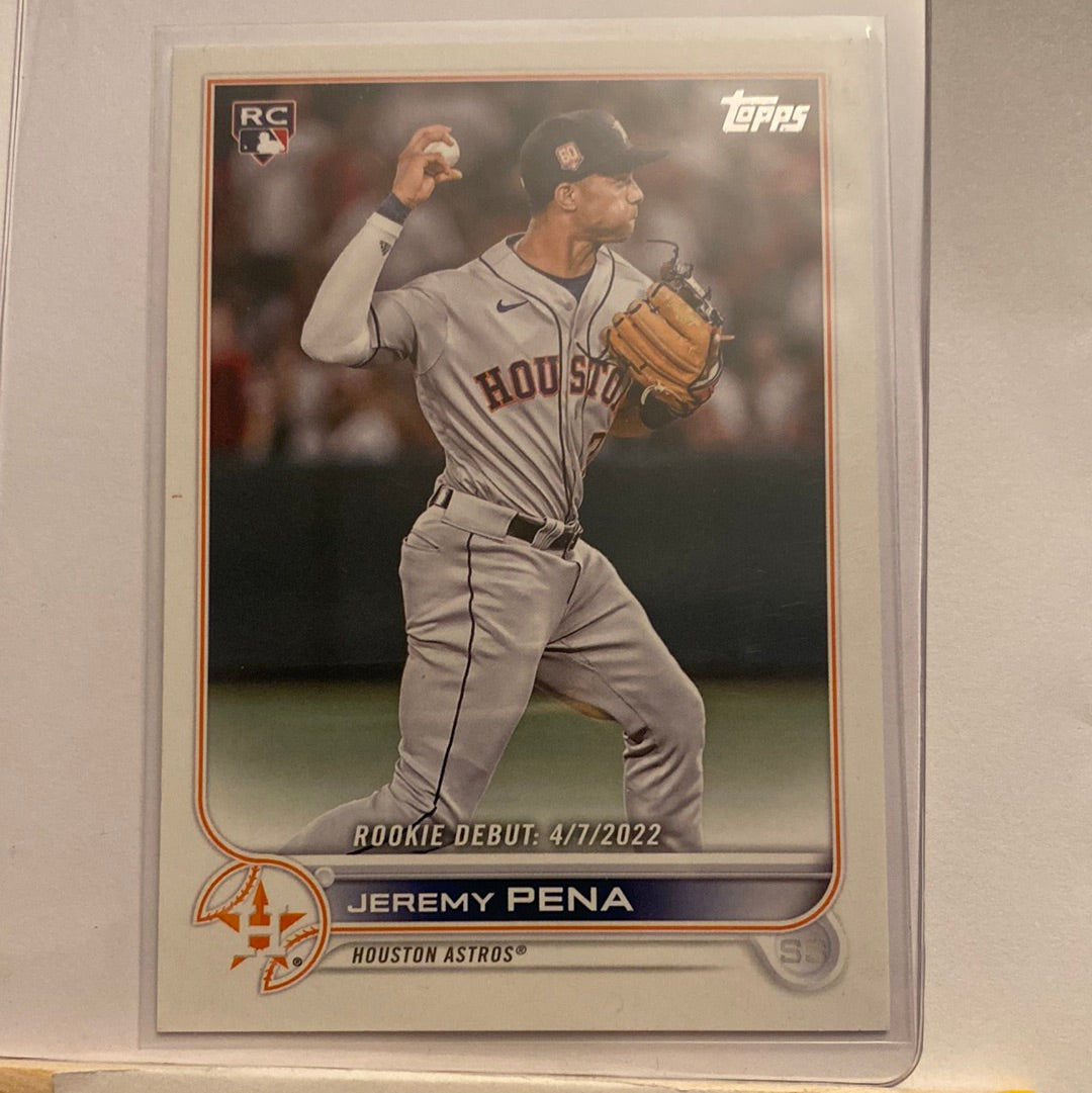 2022 Topps updated Jeremy Peña trading card