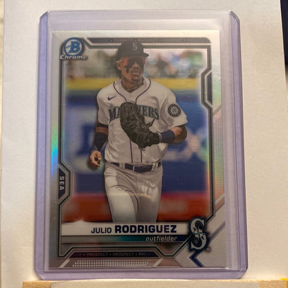 2021 Bowman Chrome Julio Rodriguez refractor trading card