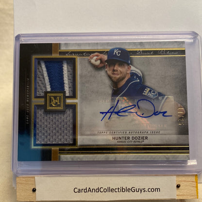 2020 Topps Museum Collection Hunter Dozier Relic autograph trading card