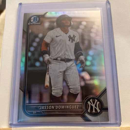 2022 Bowman Chrome Draft Jason Dominguez Refractor trading card