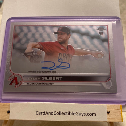 2022 Topps Chrome Tyler Gilbert Autographed trading card