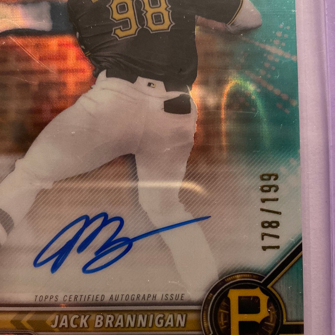 2022 Bowman Chrome Jack Brannigan Aqua Lava Refractor /199 trading card