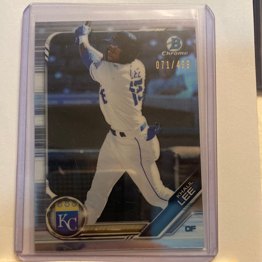 2019 Bowman Chrome Khalil Lee refractor trading card