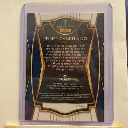 2021 panini Jeimer Candelario Zebra trading card