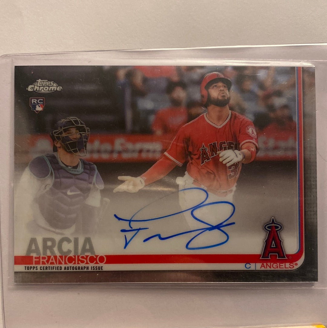 2019 Topps Chrome Francisco Arcia Autographed trading card