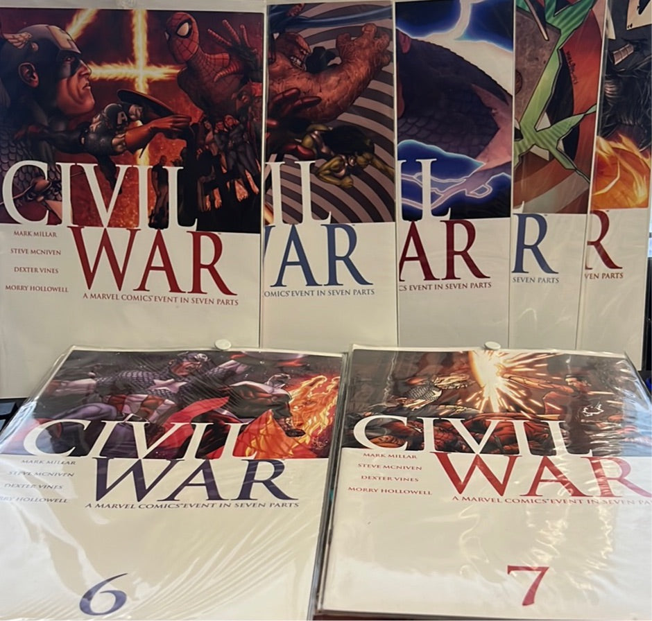 Comic set Marvel Civil War #1 - #7 standard cover