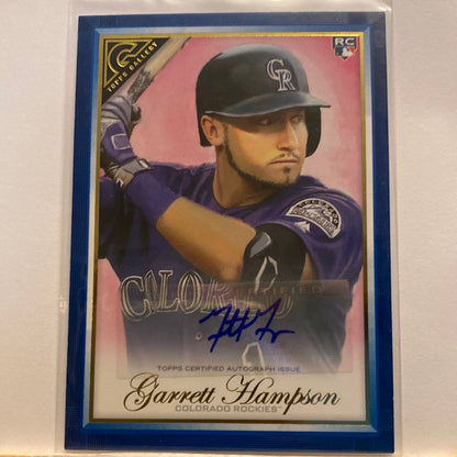 2019 Topps Gallery Garrett Hampson Autographed /50 trading card