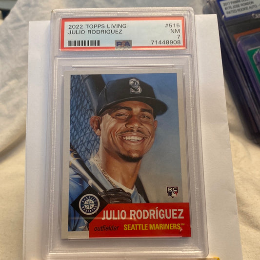 2022 Topps Living Julio Rodriguez PSA7 NM trading card