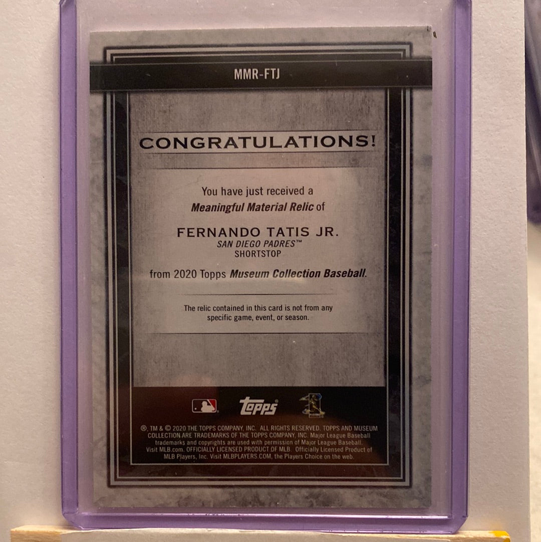 2020 Topps Museum Fernando Tatis Jr. Relic trading card