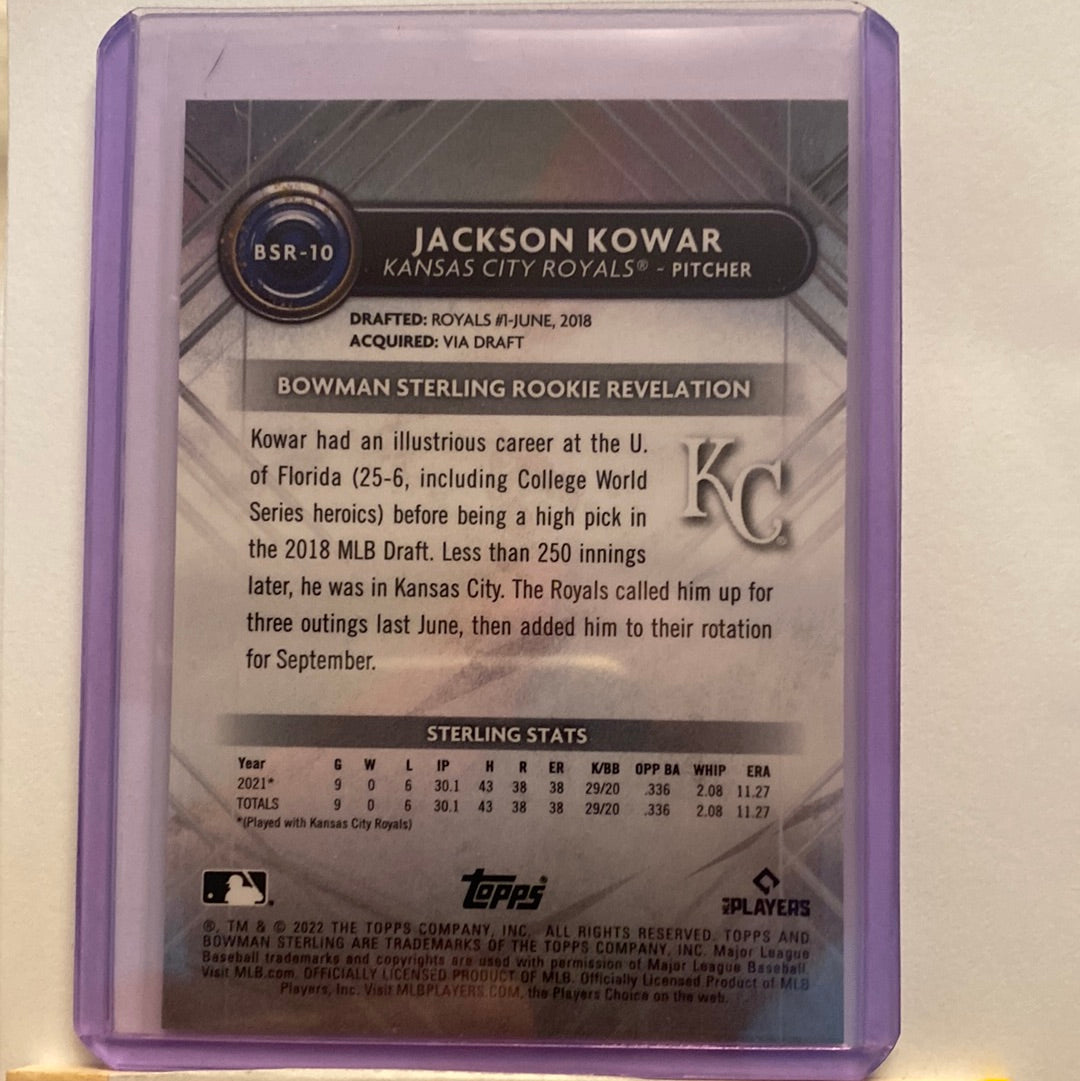 2022 Bowman Sterling Jackson Kowar /50 trading card