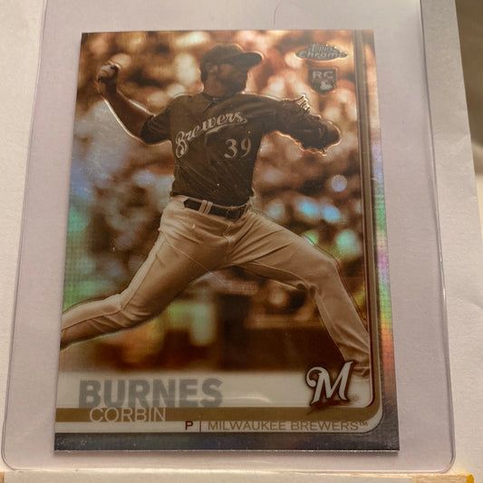 2019 Topps Chrome Sepia Refractor Corbin Burnes trading card