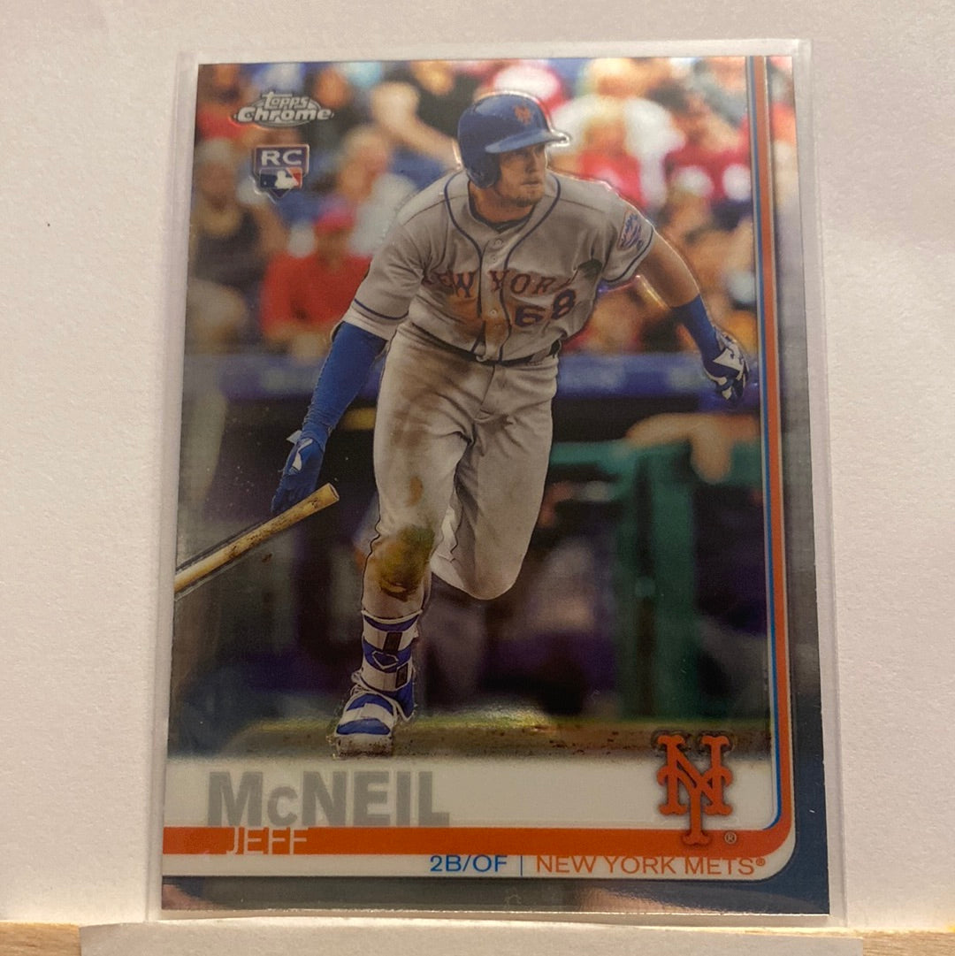 2019 Topps Chrome Jeff McNeil 2 card lot trading card