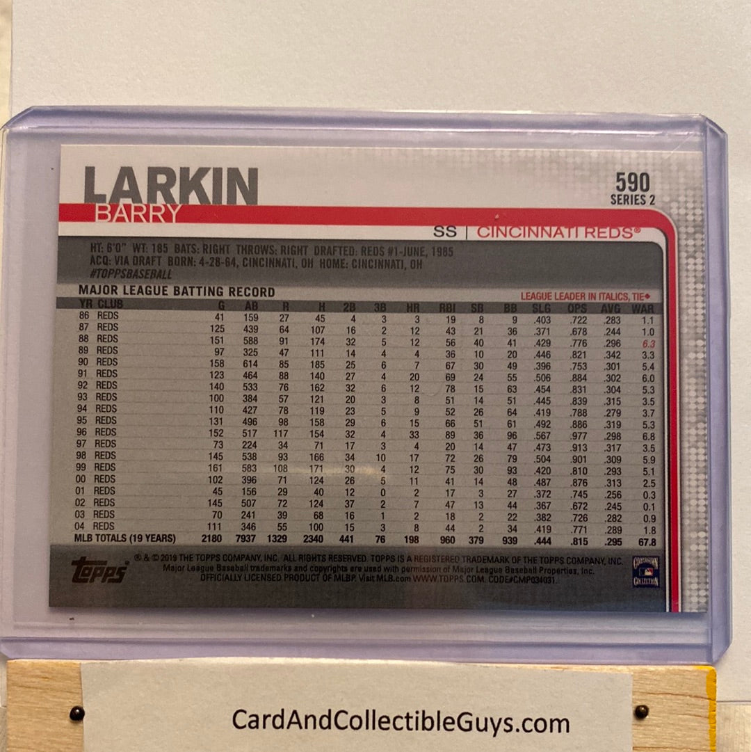 2019 Topps Series 2 Barry Larkin Short Print trading card