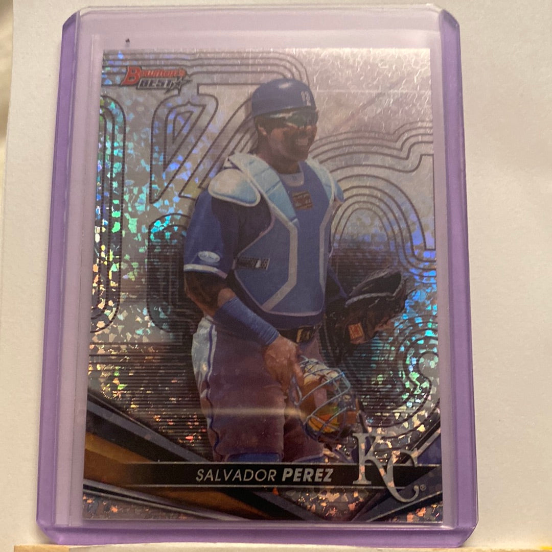 2022 Bowman Best Salvador Perez Mini Diamond Refractor /299 trading card