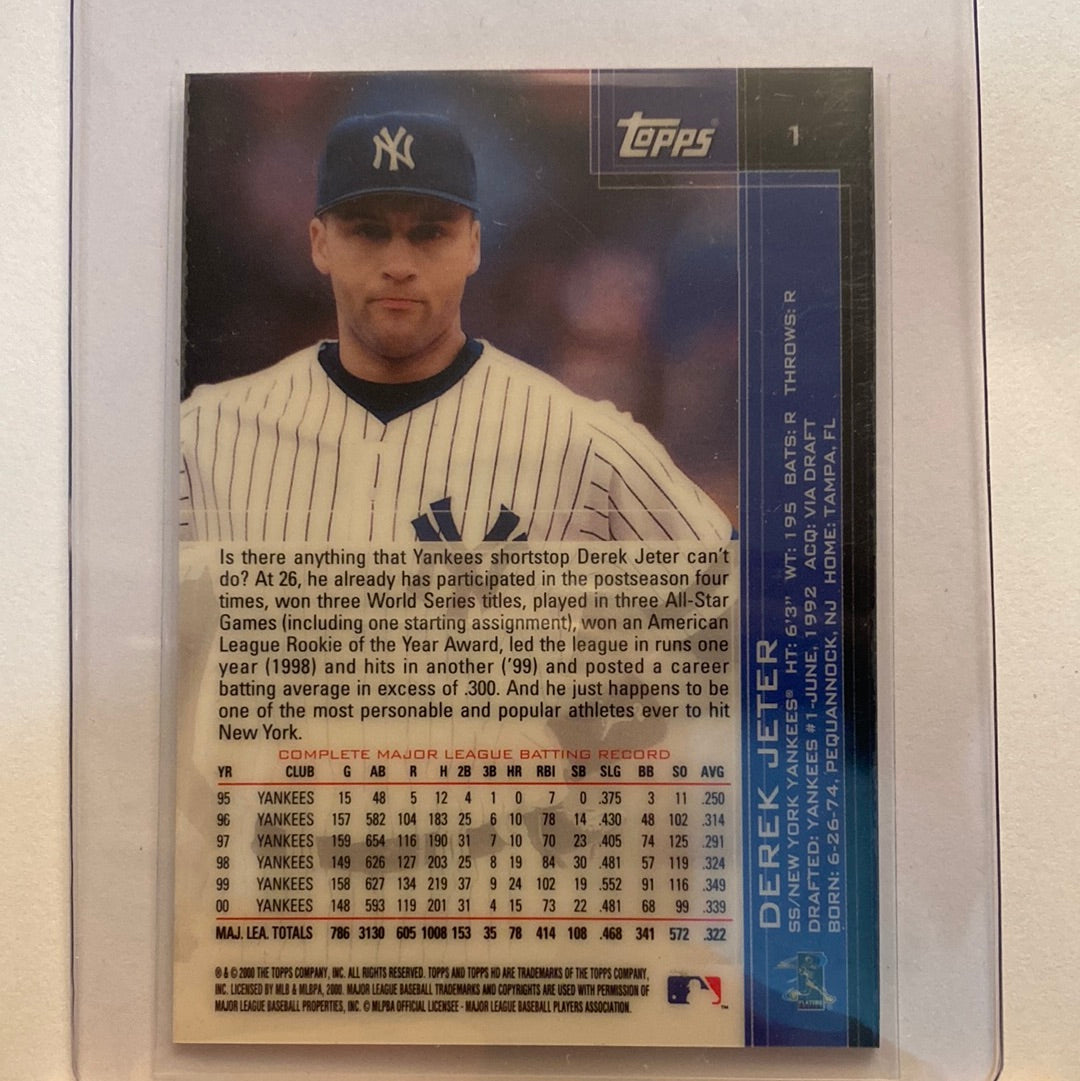 2000 Topps HD Derek Jeter trading card