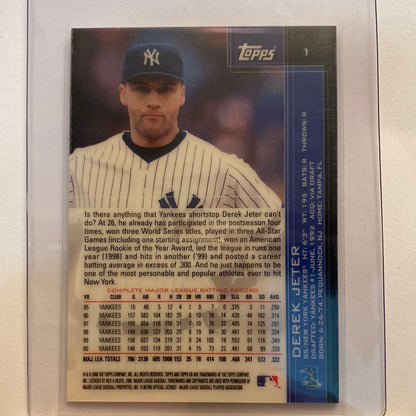 2000 Topps HD Derek Jeter trading card