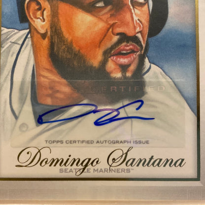 2019 Topps Gallery Domingo Santana Autographed trading card