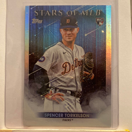 2022 Topps Updated Spencer Torkelson Rainbow foil trading card