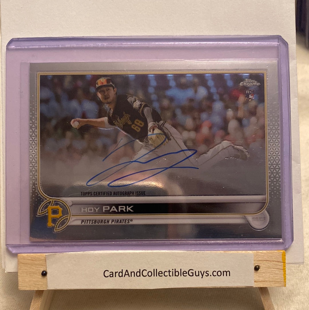 2022 Topps Chrome Hoy Park Autographed trading card