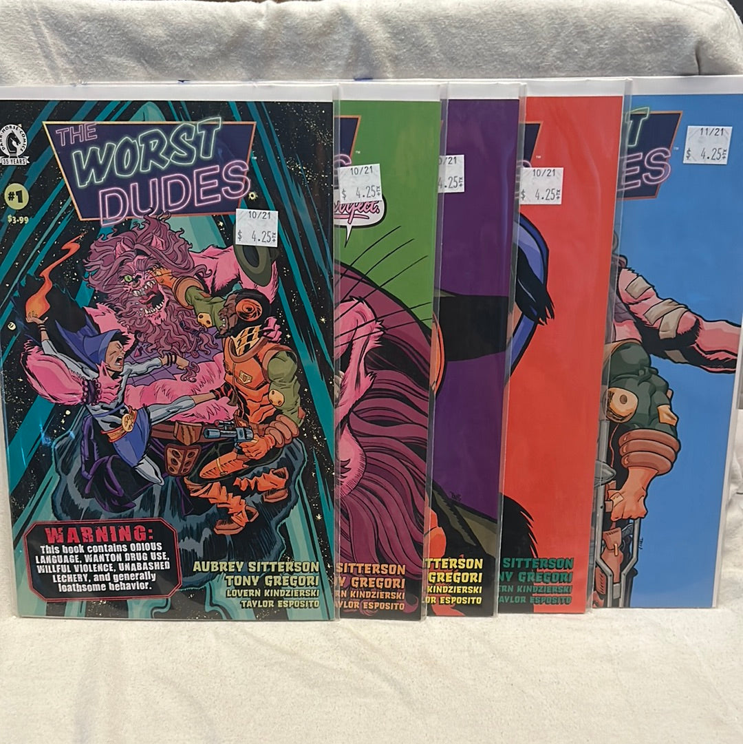 The Worst Dudes Comic Book Set #1-#5