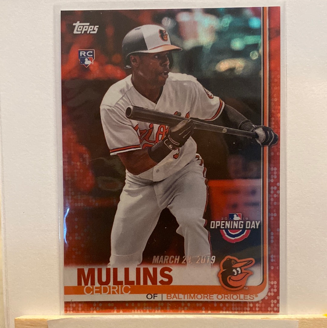 2019 Topps Opening Day Cedric Mullins Red Parallel trading card