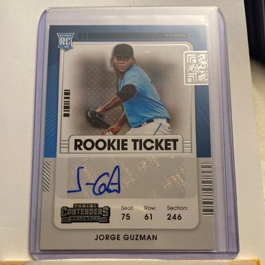 2021 Panini Jorge Guzman Autographed trading card