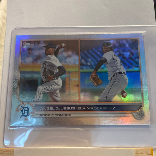 2022 Topps Updated DeJesus/Rodriguez rainbow foil trading card