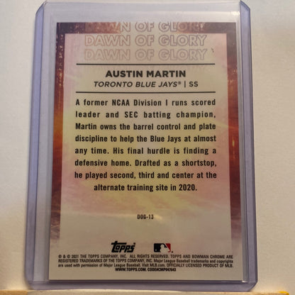 2021 Bowman Chrome Austin Martin Dawn of Glory trading card