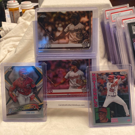 2019 Topps Chrome Juan Soto 4 trading card lot