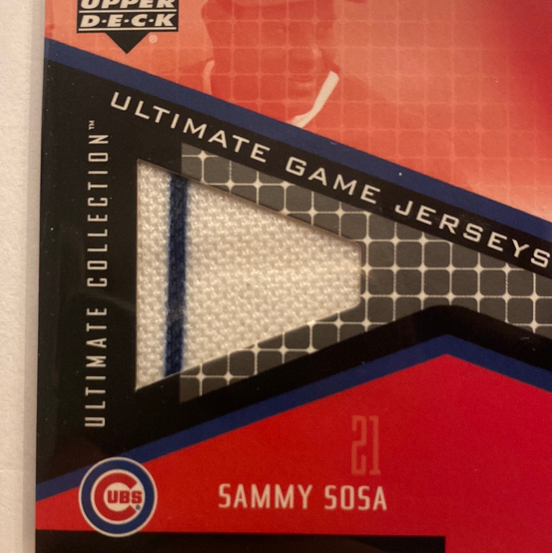 2002 Upper Deck Sammy Sosa Relic trading card