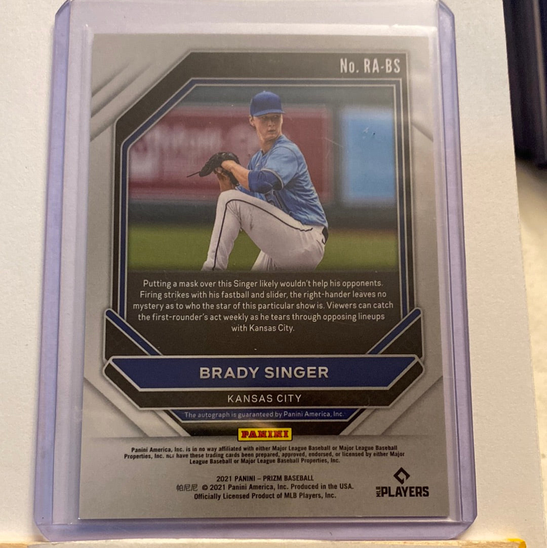 2021 Panini Prizm Brady Singer Autographed trading card