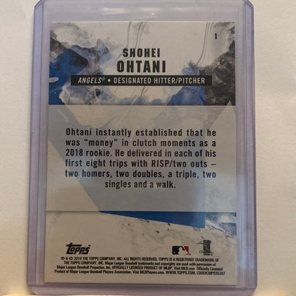 2019 Topps Fire Shohei Ohtani Gold Minted trading card